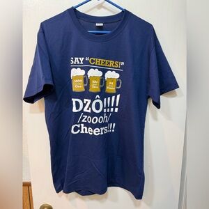 Vietnamese 'Say CHEERS!' Graphic Beer T‑Shirt NWOT